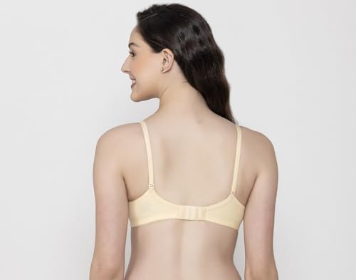 Image of Women's Cotton Blend Lightly Padded Full Coverage Wirefree T-Shirt Bra Combo Pack of 3