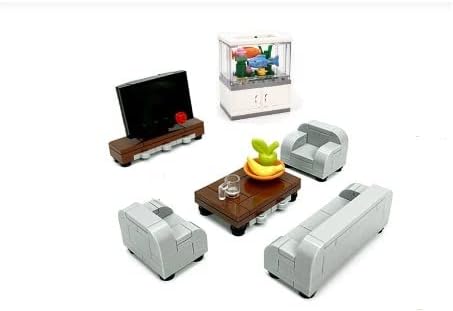 General Jim's Building Blocks Bricks House Furniture Set #2 for Bedroom Living Room & Dining Room for City Street Houses Fun for Teens or Adults image 5