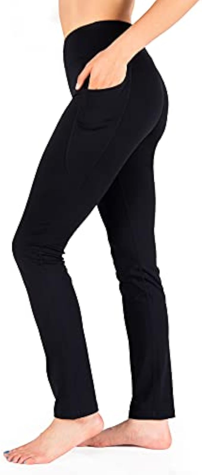 Yogipace,Side Pockets,27"/29"/31"/33"/35"/37",Women's Straight Leg Yoga Pants Slim Fit Workout Pants