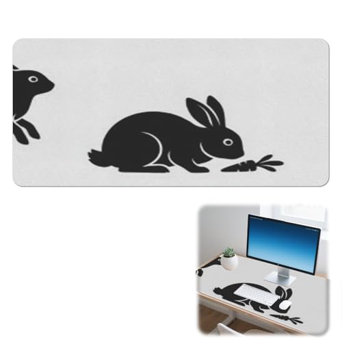 Alfombrilla antideslizante única para Pascua, antideslizante, impermeable, para maquillaje, tocador, computadora, accesorios, decoración del hogar, protector de mesa (42 x 90 cm)