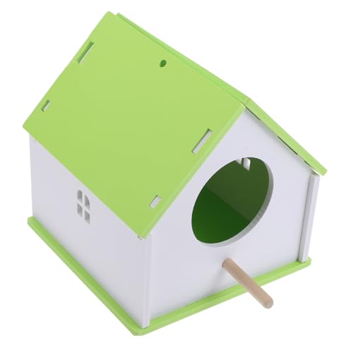 GETAJGHSD 野外用バードハウス 中型グリーン 鳥の巣箱 バルコニー 園装飾 鳥誘引 素材 環境配慮された餌台 ペット鳥類用贈答品