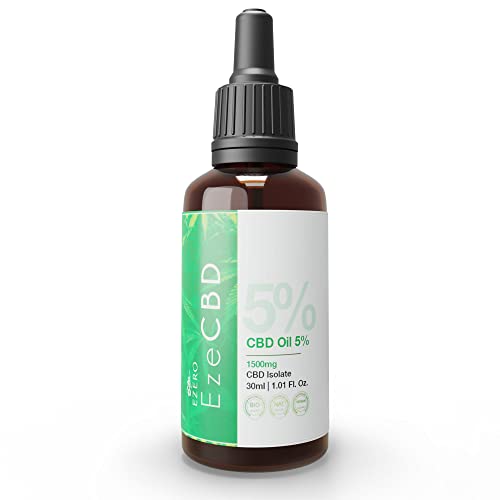 Ezero Aceite Cbd 5% y 1500 Mg Cannabidiol - Cbd Oil - Aceite De Cañamo - 0% Thc - 30 ml - Certificado Bio, Natural Y Vegano - Aceite Cdb - Cbd Isolate Cover