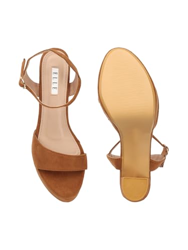 Image of ELLE Women's Stylish and Elegant High Block Heels Fashion sandals