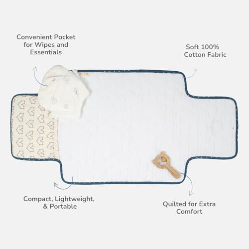 Image of Tidy Sleep Portable Diaper Changing Mat /Pad for Newborns & Infants Baby 0-24 Months Light Weight, Portable, Water Proof (Galactic Love)