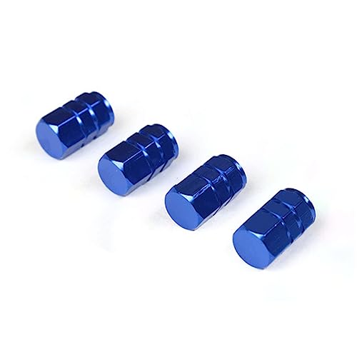 Parliky Aluminum Tire Valve Caps Car Bike 4pcs Set Skidproof Leakproof for Valve Dust Caps