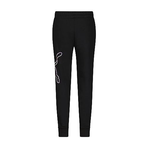 Image of Puma Girls' Core Logo Jogger, Fleece Lined, Elastic Waistband, Pull on Pant