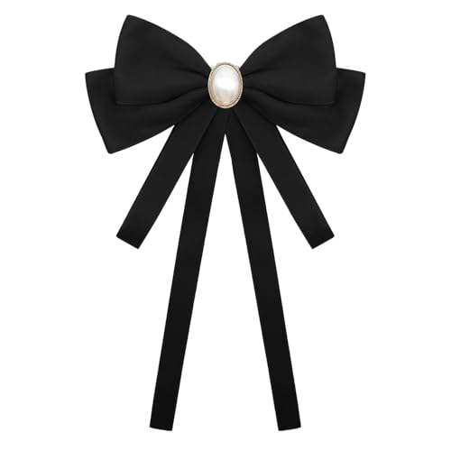 Image of LJBFNN Bow Ties for Women, Adjustable Pre Tied Bow Tie Solid Color Ribbon Bowtie for Girls Ladies Party Daily Cosplay School
