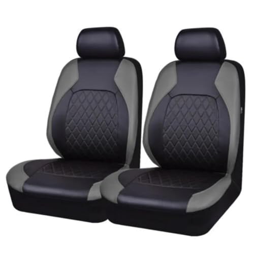 Housse de siège auto universelle en cuir PU gris pour les 2 places avant de Lada Vesta