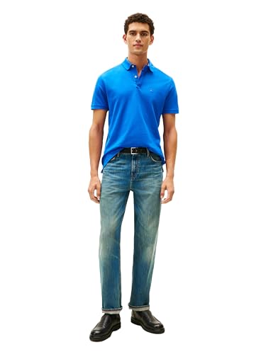 Image of Tommy Hilfiger Mens Short Sleeve Cotton Pique Polo Shirt in Regular Fit