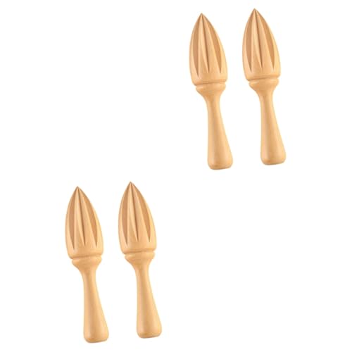 PRETYZOOM 2 Juegos Escariador De Cítricos Exprimidor Manual Exprimidor De Mini Escariador Manual De Limón De Cocina Prensa Naranja Bambú 2 Piezas * 2