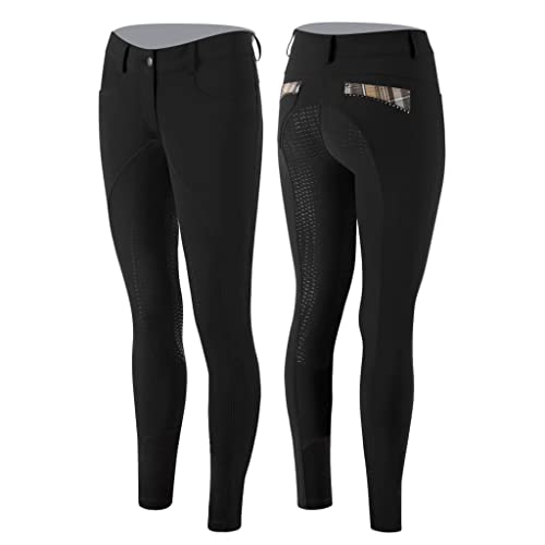 Pantalon d'équitation grip intégral femme Animo Nonce noir
