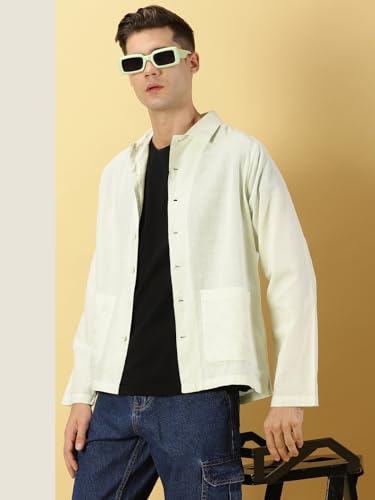 Image of Thomas Scott Men's | Solid | Full Sleeve | Regular Fit | 100% Cotton | Double Pocket | Spread Collar | Casual Shirt