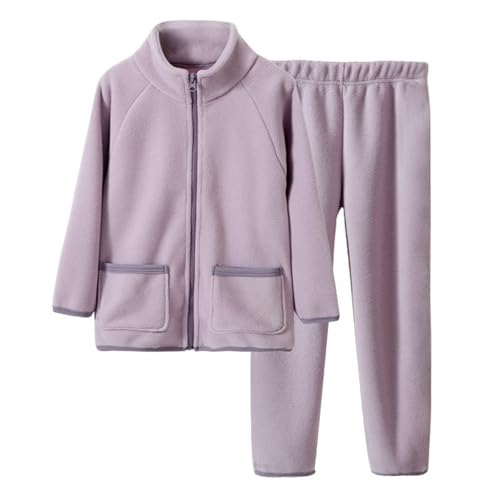 Boys Girls Tracksuit Polar Fleece 2 Piece Outfits Sweatsuit Pocket Zip Up Sweatshirt with Pants 𝗟ounge Legging Set for Kids