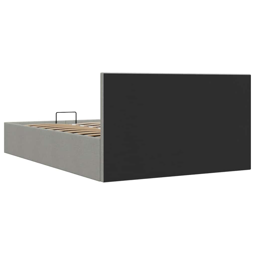 vidaXL Stauraumbett Hydraulisch Polsterbett Doppelbett Bett Schlafzimmerbett Stoffbett Bettrahmen Bettgestell mit Stauraum Hellgrau 120x200cm