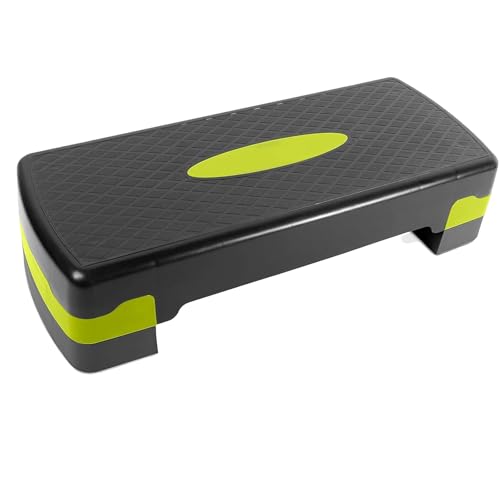 Step de Aeróbic Plataforma Step para Fitness con Altura Ajustable de 10/15/20 cm, Antideslizante, Carga 250kg