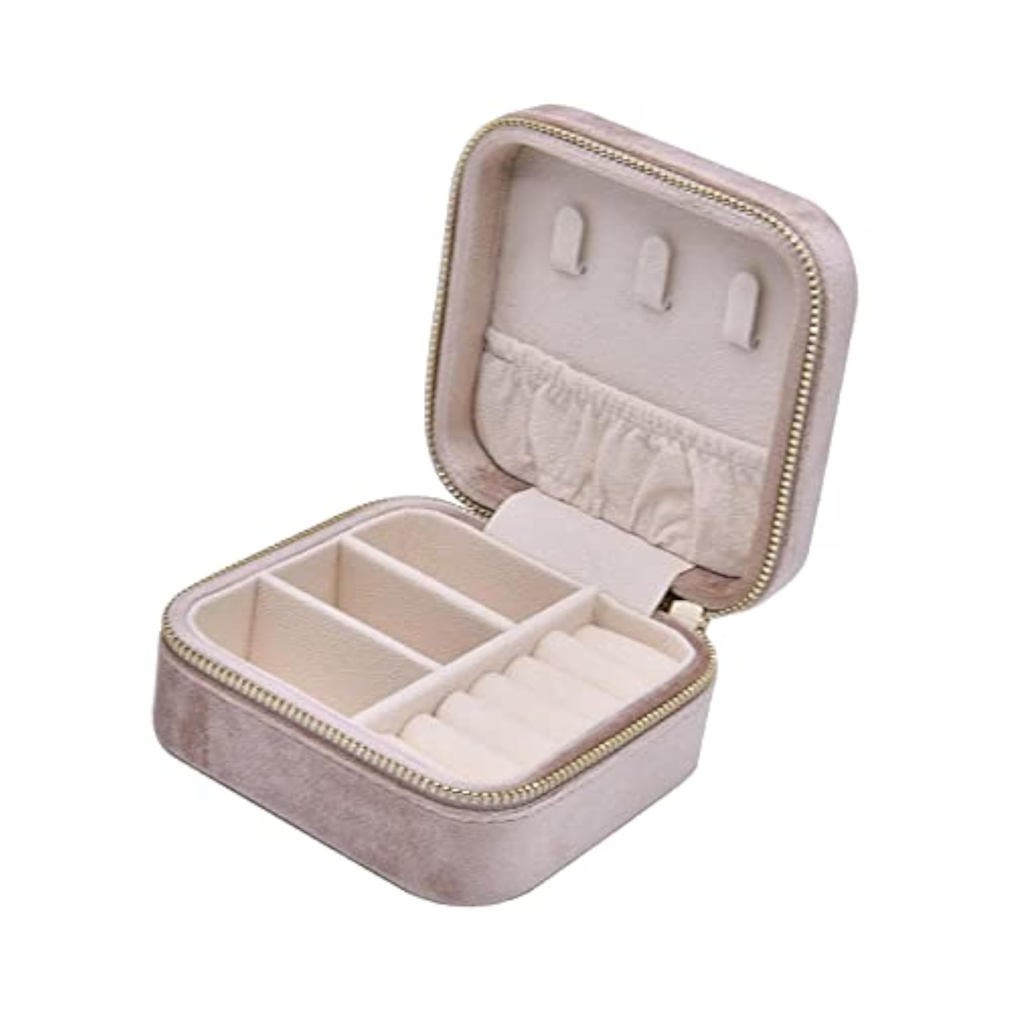Two Layer Zipper Jewelry Box Organizer for Women