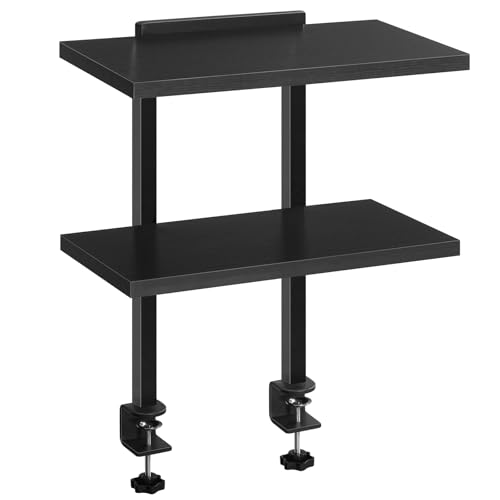 MAHANCRIS Clamp On Desk Organizer, 2-Tier Desktop Bookshelf, Adjustable Desk Storage Shelf, Metal...