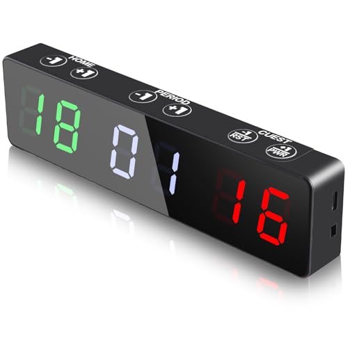 PELLOR Mini Digital Scoreboard, Portable Magnetic Electronic Scoreboard Built in Rechargeable...