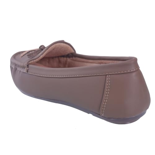 Image of Pluxh Women Bow Moccasins Loafers Slip-On Casual Flat Shoes