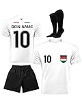  DE FANSHOP Kinder Herren Damen Personalisiertes Ungarn Fußball Trikot Set EM WM 2022 Jungen Männer Frauen T-Shirt mit Namen, EU3, XXS