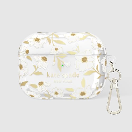 Image of kate spade new york AirPods Pro Protective Case with Keychain Ring - Sunshine Floral, Compatible with AirPods Pro 2nd / 1st Generation