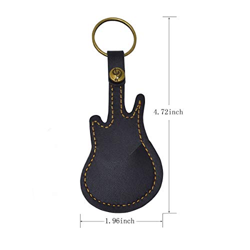 Étui en cuir pour médiators de guitare avec porte-clés, sac pour médiators de guitare avec 5 médiators (noir) - Les Beatles, Paul McCartney, John Lennon, RIngo Starr, George Harrison Étui en cuir pour médiators de guitare avec porte-clés, sac pour médiators de guitare avec 5 médiators (noir) – Image 8