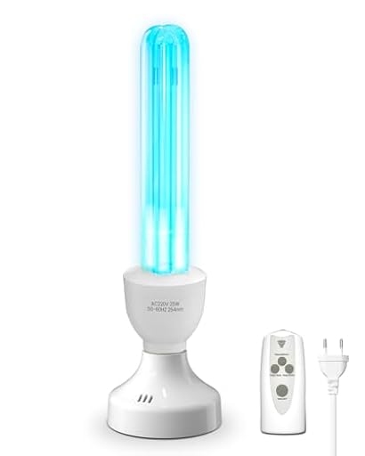 BrightArk Lampara UV Desinfeccion con Mando, Lampara UVC Ozono UV Light 25W E27 con función de temporizador, UV Germicida Esterilizador para Hogar, Escuela, Oficina Aire Fresco, UVC 254nm | Ya disponible en tu tienda friki favorita! En mundofriki.es!