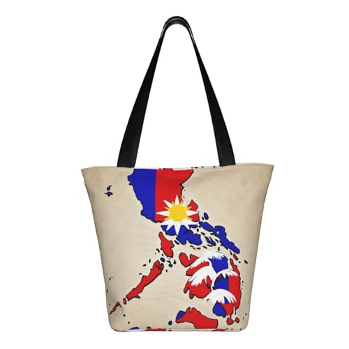Abstract Philippine flag MAP02 Print Comfortable Shoulder Bag Summer HandbagTravel Beach Work Daily Use Versatile Carry3