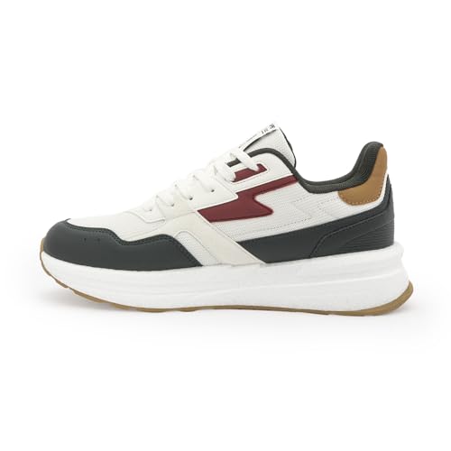 Image of Red Tape Men's Sneakers Black White Mesh Pu Round Toe Lace-Up