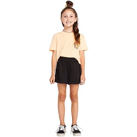 Volcom Girls' Rolled Cuff Shorts, Black Out Cover