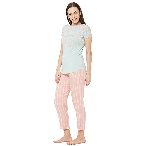 Image of Sweet Dreams Women's Cotton Printed Night Suit Set