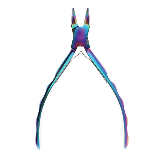 Chroma Series Flush Cutting Pliers Rainbow Titanium Coated, Stainless Steel,silver,rainbow
