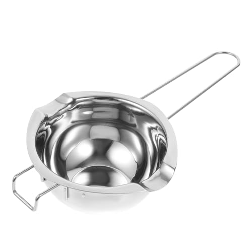 PRETYZOOM 1 Pieza Olla de Derretir Chocolate Inoxidable con Tapa Utensilio de Cocina para Derretir y Queso para Repostería y Calentamiento de Leche Diseño Antideslizante y Base Plana para