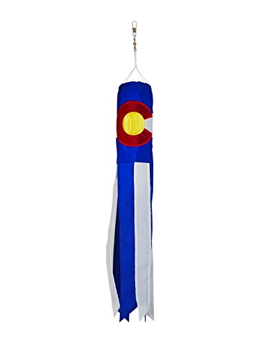 In the Breeze 5041 Colorado State Flag Colorful Hanging Windsock DÃ©cor, 18-Inches