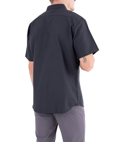 Image of Visive Mens Shirts Multi Packs Short Sleeve Button Down Dress Shirts Solid Color Big and Tall