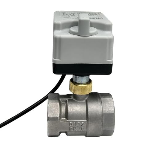 Válvula de bola de acero inoxidable de 1-1/4 24VDC con interruptor manual 4