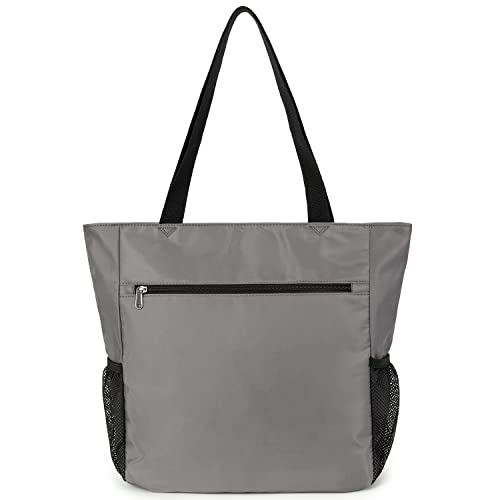 Image of ETidy Large Capacity Foldable Tote Bag With Zipper Waterproof Sandproof Women Beach Bag Handbag Gym Bag Travel Shopping Bag