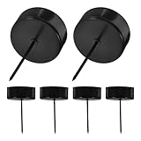 HOODANCOS Runde Kerzenhalter aus Eisen 6 Stück Schwarz mit Dorn für Stabkerzen Weihnachtskränzen und Festlichen Partys