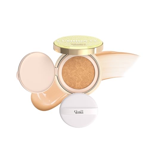 Image of Glam21 Air Cushion CC Matte Foundation Compact | High Coverage Lightweight Foundation for Indian Skin | Long Lasting, Oil Control, Smooth Airbrushed Finish | Travel Friendly Cushion Compact- 11gm (Beige-02)