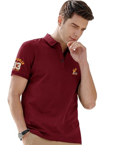 Image of Noble Monk Men's Cotton Blend Regular Fit Polo T-Shirt