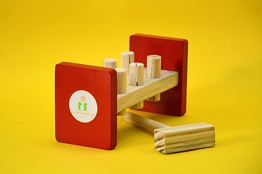 Brilliant Bunnies Wooden Hammer and Peg Toy Pounding Bench Hammering Block Punch Drop Instruments with Mallet for Early Educational of Toddlers Kids Montessori Toy | Early Childhood Toys (B0CBZC476G) Amazon Price History, Amazon Price Tracker