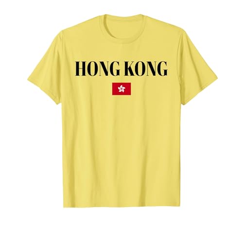 Hong Kong Flag | Men Women Kids | Hong Kong T-Shirt, Men, Lemon Yellow, 3X-Large