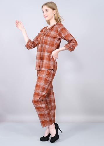 Image of AMOLDO Denim Printed Co-Ord Set For Women | 2 Piece Denim Co-Ord