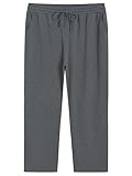 Weintee Women's Plus Size Petite Drawstring Knit Pants with Pockets 3X Charcoal