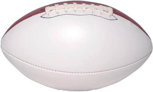 Image of Ballstars Autograph Blank Mini 6 Inch Football | Official Size 1 | Football Trophy for Signing with Two White Panels
