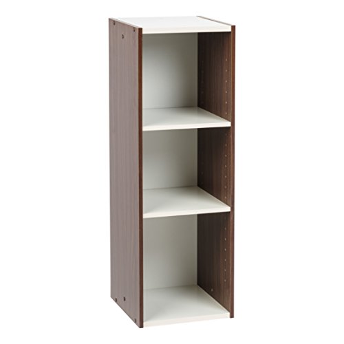 IRIS USA, , Space Saving Shelf with Adjustable Shelves, 12 x 34", Walnut