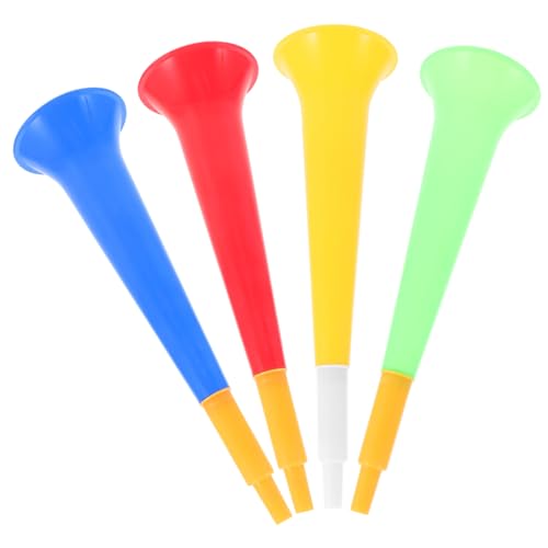 LIOOBO 4Pcs Soccer Horn Cheering Trumpet Playthings for Football Games Stadium Events and Party Decorations for Fun Activities