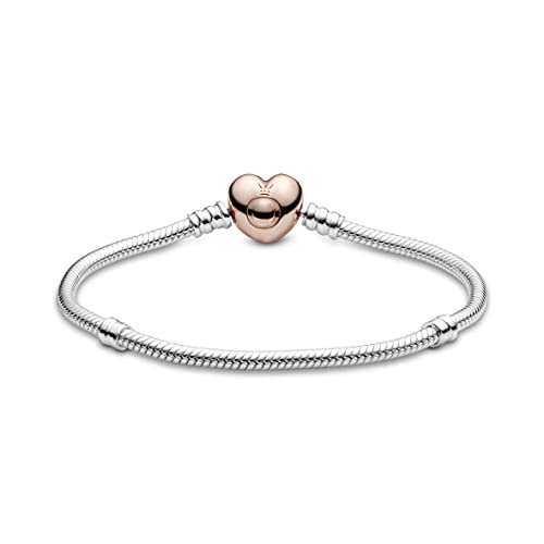 PANDORA Moments Heart Clasp Snake Chain Bracelet4