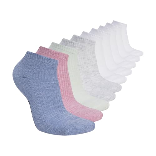 Image of Skechers Women's 10-pack Half Terry Classic Low Cut Socks, Comfort-fit & Cushioned Footbed