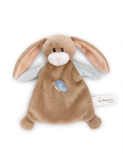 NICI Schmusetuch Hase Lopino 20x17cm - braun - Kuscheltuch für Babys & Kleinkinder, Baby Kuscheltier Schnuffeltuch für Mädchen & Jungen - 62982